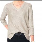 Preowned Jones New York sequin yarn v neck tunic L USA