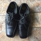 Perry Ellis toddler boy's oxford black dress shoes 13T