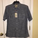 Outdoor life men’s short sleeve slub canvas shirt Medium Dark Denim