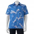 Croft & Barrow men’s classic fit tropical button down Shirt Medium Blue