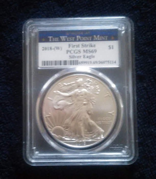 West Point 1st Strike .999 MS69 PCGS Silver Eagle