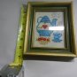 3 Vtg Cross Stitch Framed Kitchen Pictures, Teapot, Telephone, Coffee Grinder