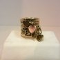 Vintage Retro Sterling Silver 925 Stack Ring w/Dangle Hearts & Key Size 6.75
