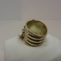 Vintage Retro Sterling Silver 925 Stack Ring w/Dangle Hearts & Key Size 6.75