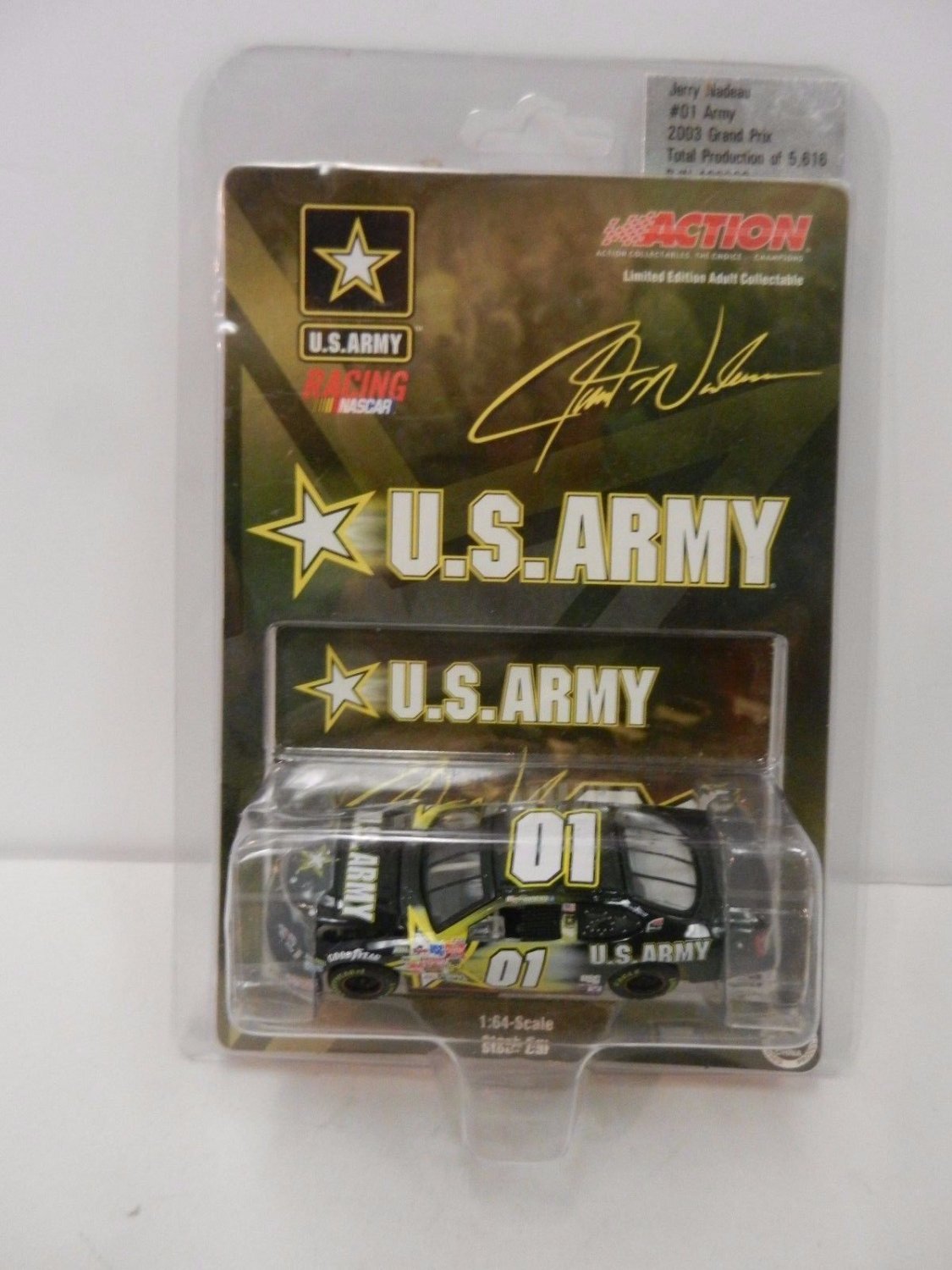 NIP Action Ltd Edition NASCAR Jerry Nadeau US Army 2003 Grad Prix 1:64 Diecast
