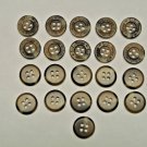 Lot 21 Replacement L.L. Bean Flat 4 Hole Brown Swirl Shirt Blazer Buttons
