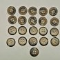 Lot 21 Replacement L.L. Bean Flat 4 Hole Brown Swirl Shirt Blazer Buttons