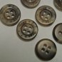 Lot 21 Replacement L.L. Bean Flat 4 Hole Brown Swirl Shirt Blazer Buttons
