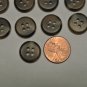 Lot 21 Replacement L.L. Bean Flat 4 Hole Brown Swirl Shirt Blazer Buttons