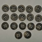 Lot 17 Replacement Gallery Flat 4 Hole Plastic Brown Swirl Shirt Blazer Buttons