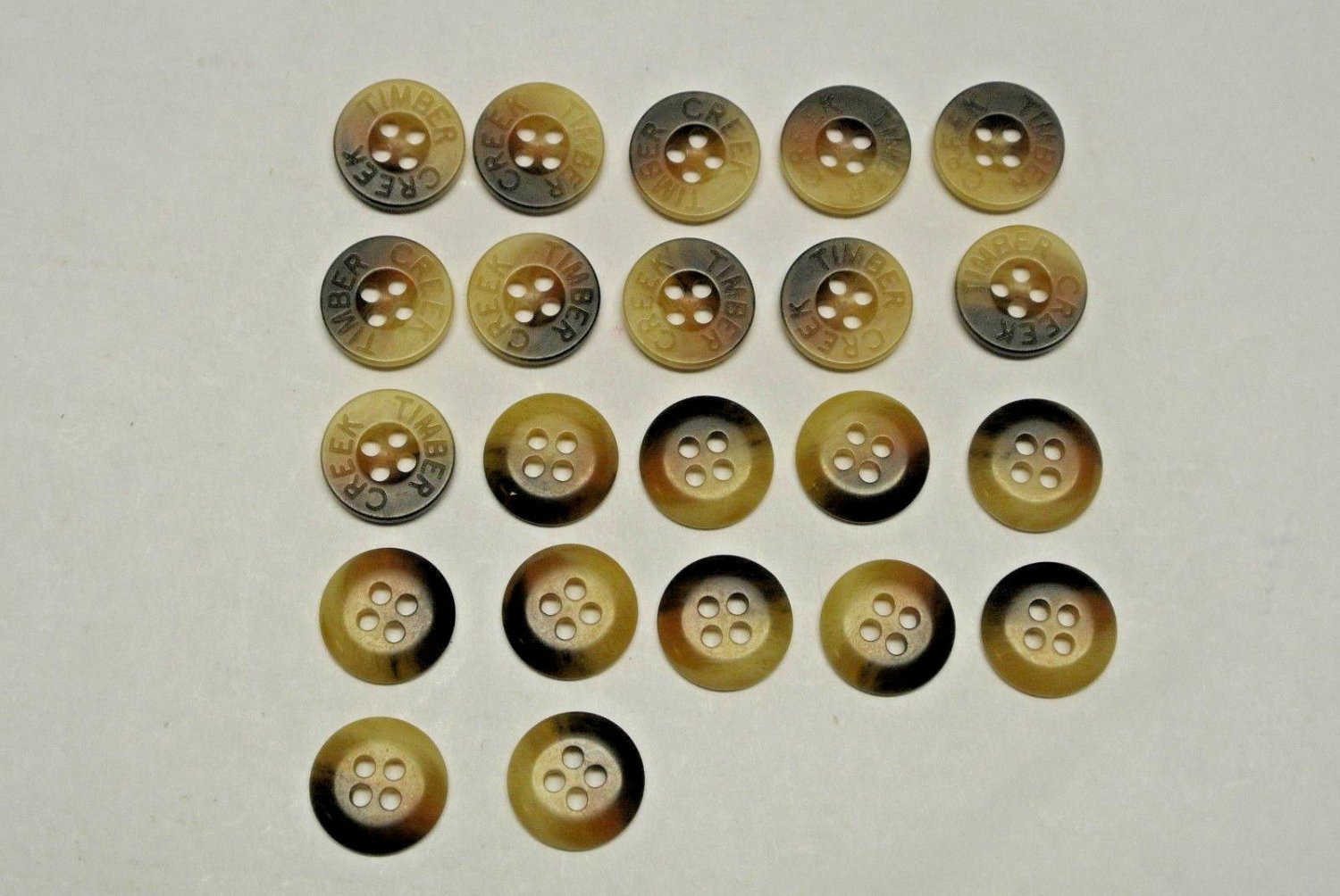 Lot 22 Replacement Timber Creek Flat 4 Hole Brown Swirl Shirt Blazer Buttons