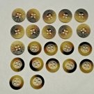Lot 22 Replacement Timber Creek Flat 4 Hole Brown Swirl Shirt Blazer Buttons