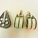 3 Pre Owned SCHAEFER Double Block Pulleys Nautical Sailing Boating