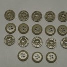 Lot 18 Replacement Structure Flat 4 Hole Plastic Tan Shirt Blazer Buttons