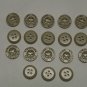 Lot 18 Replacement Structure Flat 4 Hole Plastic Tan Shirt Blazer Buttons