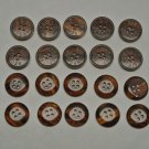 Lot 20 Replacement Air Jordan Flat 4 Hole Orange Swirl Shirt Blazer Buttons