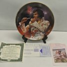 BE 1995 Elvis Presley "The King" Bejeweled Collector Plate w/ COA, Nate Giorgio