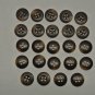 Lot 24 Replacement David Taylor Flat 4 Hole Brown Swirl Shirt Blazer Buttons
