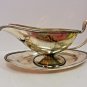 Ant Wilcox Silver Plate Co 91 Monogrammed MJD 1900 1925 Gravy Boat, Under Plate