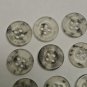 Lot 22 Replacement Lee Casual Flat Plastic 4 Hole Gray Swirl Shirt Blazer Button