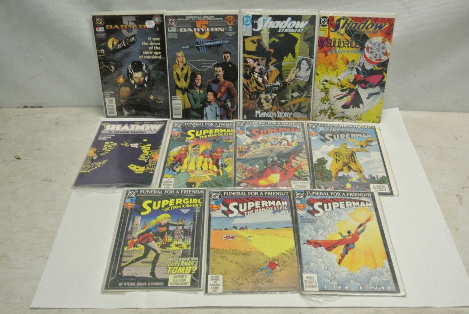 13 DC Comics Babylon 5, Shadow & Shadow Strikes, Superman Funeral for a Friend
