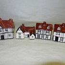 4 Vtg Mudlen End, Suffolk ? Porcelain Houses Cottages L13, S21, S9, England