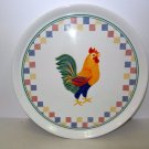 Vintage SHI Japan Ceramic 11" Round Rooster Serving Plate, Tray, Dish