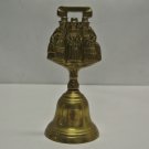 Vintage Solid Brass 3 Women Decorative Figural Dinner Hand Bell, 5.5"