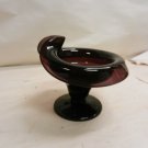 Vintage Amethyst Glass Candy Dish Vase Bowl