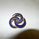 Vintage Retro CRAFT Ladies Gold Tone & Purple Enamel Brooch Pin