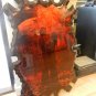 Authentic Vtg Retro Hippy Large WOOD SLICE PHOTO, Couple In Love