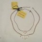 Handmade Rose Quartz Sterling Silver Swarovski Crystal Mother Daughter Necklaces