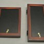 Pair 2 Dansk Wood Table Desktop Folding Photo Picture Frames, 3 1/2" x 5"