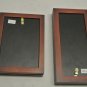 Pair 2 Dansk Wood Table Desktop Folding Photo Picture Frames, 3 1/2" x 5"