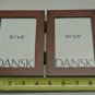 Pair 2 Dansk Wood Table Desktop Folding Photo Picture Frames, 3 1/2" x 5"