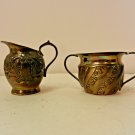 Vintage Set Cornell Silver Plate Small Sugar & Creamer Set
