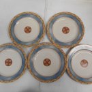 Lot 5 PTS International Interiors Acanthus Salad Plates Genuine Stoneware
