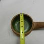 Vintage Ceramic Handmade Pottery Handled Bowl w/Green Glazed Interior