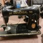 Vintage UNIVERSAL SEWING MACHINE Black Cast Iron Electric w/Light, Foot Pedal