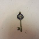 Vtg Entemann Sterling Silver & Blue Enamel Key City of Las Vegas Nevada Charm