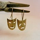 Vtg Pr Sterling Silver 925 Mexico Comedy Tragedy Theater Mask Earrings