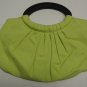 Ann Taylor Loft Light Green Canvas Hobo Satchel Handbag Purse, Wood Handles