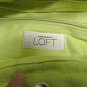 Ann Taylor Loft Light Green Canvas Hobo Satchel Handbag Purse, Wood Handles