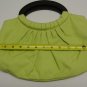 Ann Taylor Loft Light Green Canvas Hobo Satchel Handbag Purse, Wood Handles
