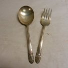 Vintage CROWN SILVERPLATE Serving Spoon & Fork