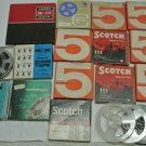 Lot 19 Mixed Vtg. Magnetic Recording Tapes, Scotch, 5, Ampex, Realistic - As Is