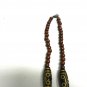 Vintage Brass & Beaded Pendant Statement Necklace