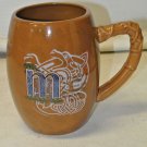 Vintage Brown Ceramic Irish Blessing Toast Celtic Sentiment Mug, P.B. Kerr