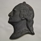 Vintage Cast Iron Metal George Washington Signed Silhouette Wall Hanging