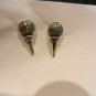 Pre Owned Sterling Silver Golfing Golf Ball on Tee Stud Earring Set